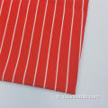 Tissus de pongé imprimés tissés de polyester de fils teints rayés